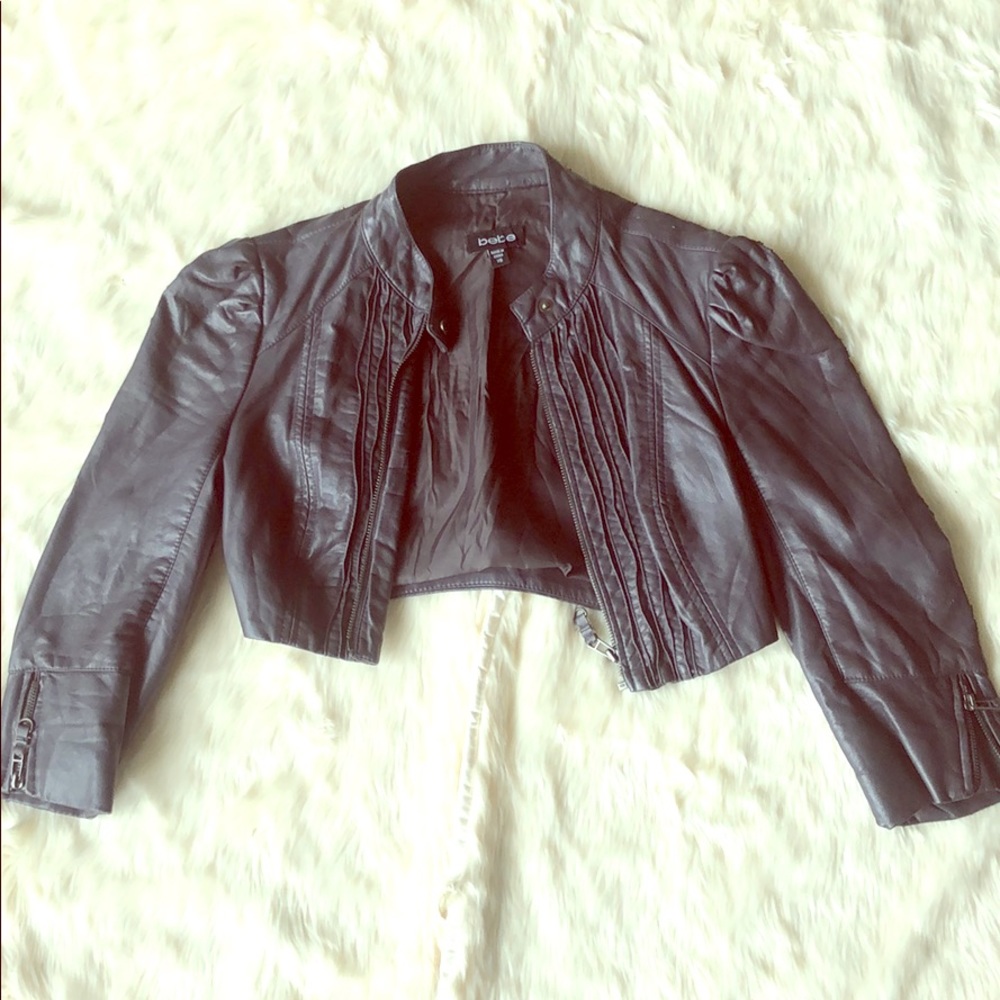 Grey bebe crop jacket